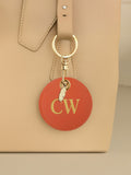 Jonnys Sister Personalised Faux Leather Bag Charm - Gold Tone Feather