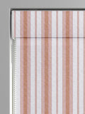 Balthica orange striped embroidered Roman blind made to measure, imported from the UK
