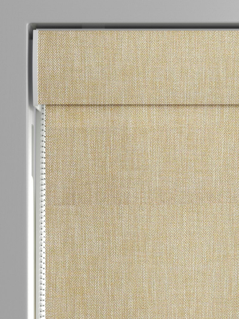 Yellow knit Roman blind made to measure - British product