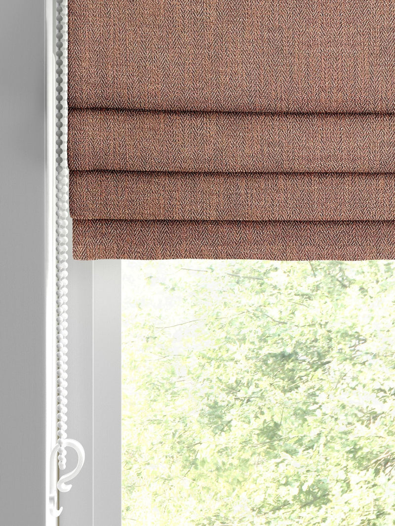 Orange Knit Roman blind made to measure, UK version