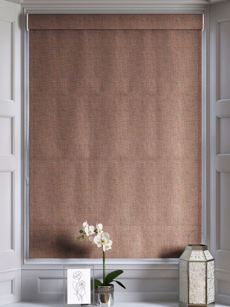 Orange Knit Roman blind made to measure, UK version