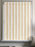 Yellow Balthica Roman Blind stripes embroidered design custom size, UK version