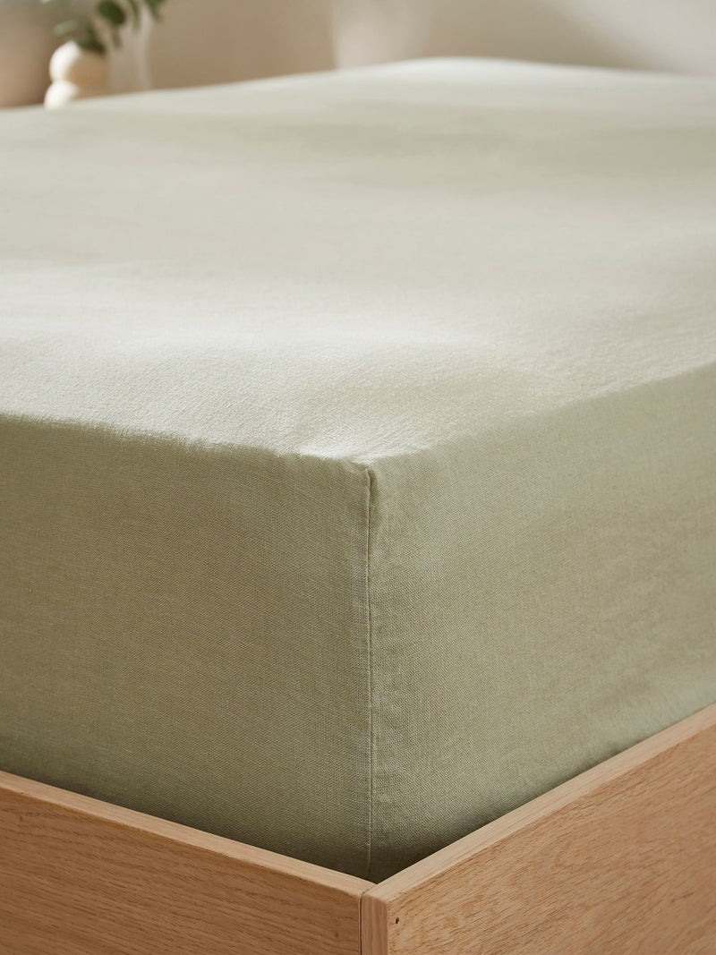 Martex Pistachio Green fitted sheet, imported from the UK