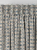 Blue geometric curtains made to measure - British product