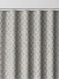 Blue geometric curtains made to measure - British product