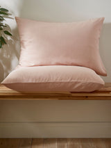 Next Martex Touch of Linen Pillowcases Seashell Pink, Pair- Buy online at McGrocer