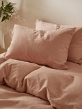 Martex Seashell Pink Touch of Linen Pillowcases Pair, imported from the UK