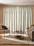 Natural cosy jacquard curtain with geometric pattern (British brand)