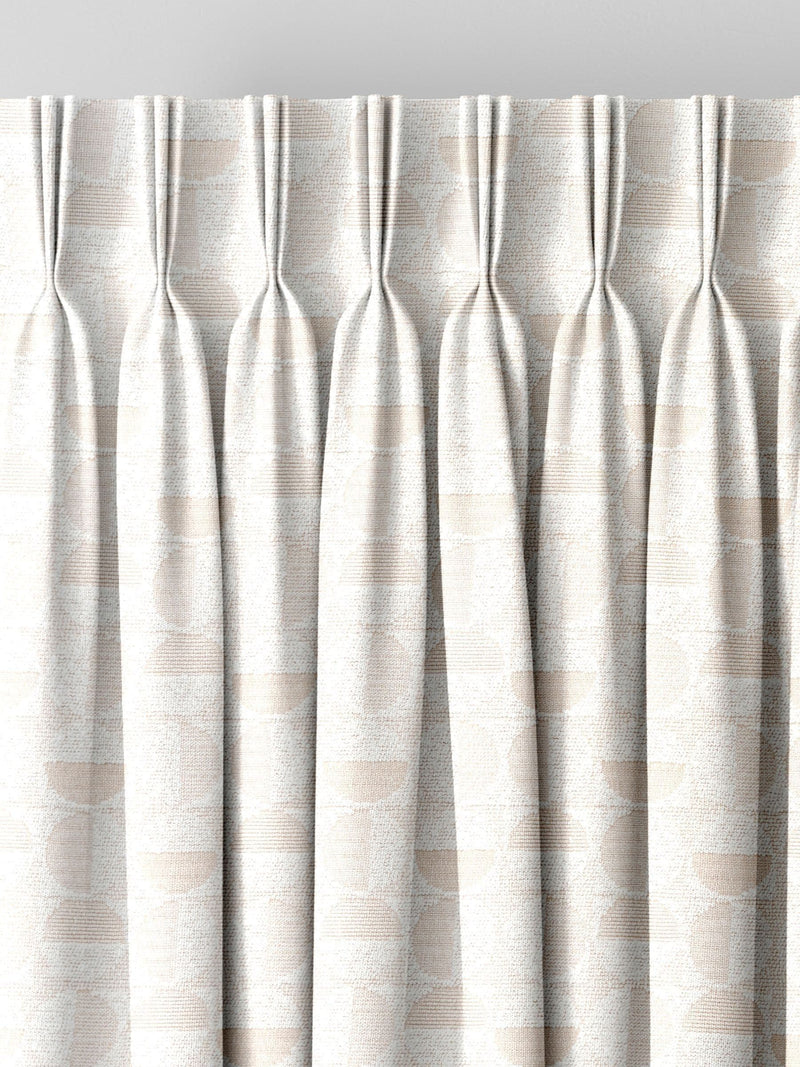 Natural cosy jacquard curtain with geometric pattern (British brand)