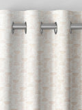 Natural cosy jacquard curtain with geometric pattern (British brand)