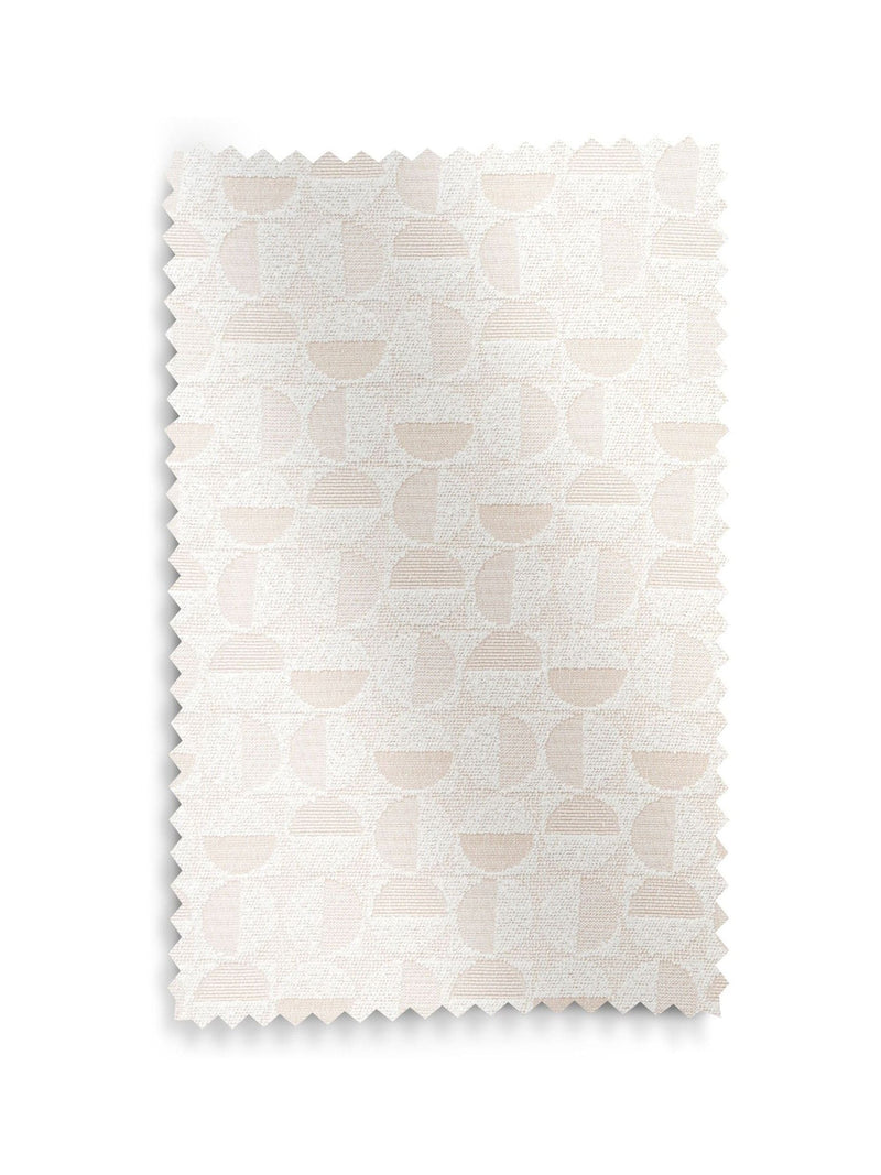 Natural cosy jacquard curtain with geometric pattern (British brand)