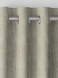 Green knit made-to-measure curtains with herringbone design, UK version