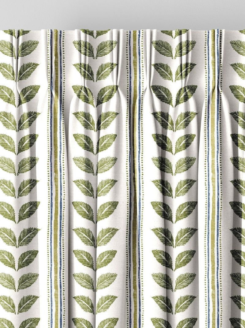 Green Liber green made to measure cotton curtains (British brand)