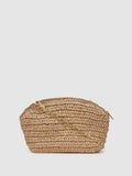 Reiss Natural Fern raffia-effect clutch bag, UK version