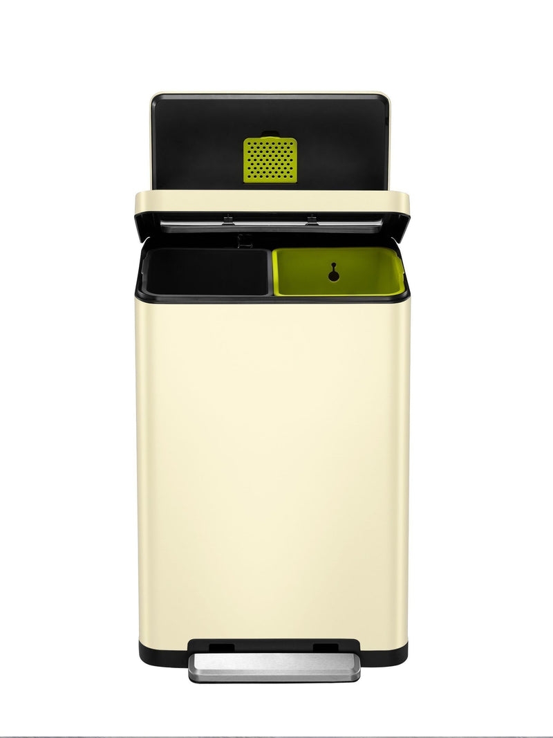 Eko Cube Bin Cream 40L, UK version