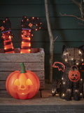 Lights4fun black cat Halloween decoration 39cm, UK version