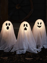 Next Lights4fun Set of 3 White Ghost Halloween Garden Stake Lights- Buy online at McGrocer