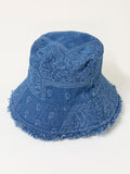 FatFace blue bandana denim bucket hat, UK version