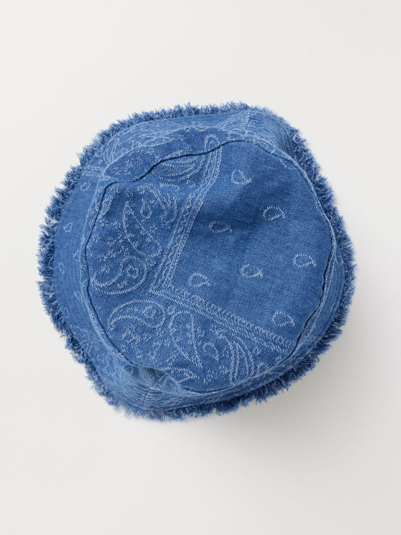 FatFace blue bandana denim bucket hat, UK version