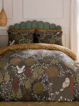 Next Sara Miller Green Owl Forest 220 Thread Count Duvet Cover and Pillowcase Set- Buy online at McGrocer
