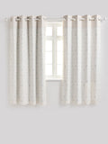 Neutral mini jungle eyelet blackout curtains (British brand)
