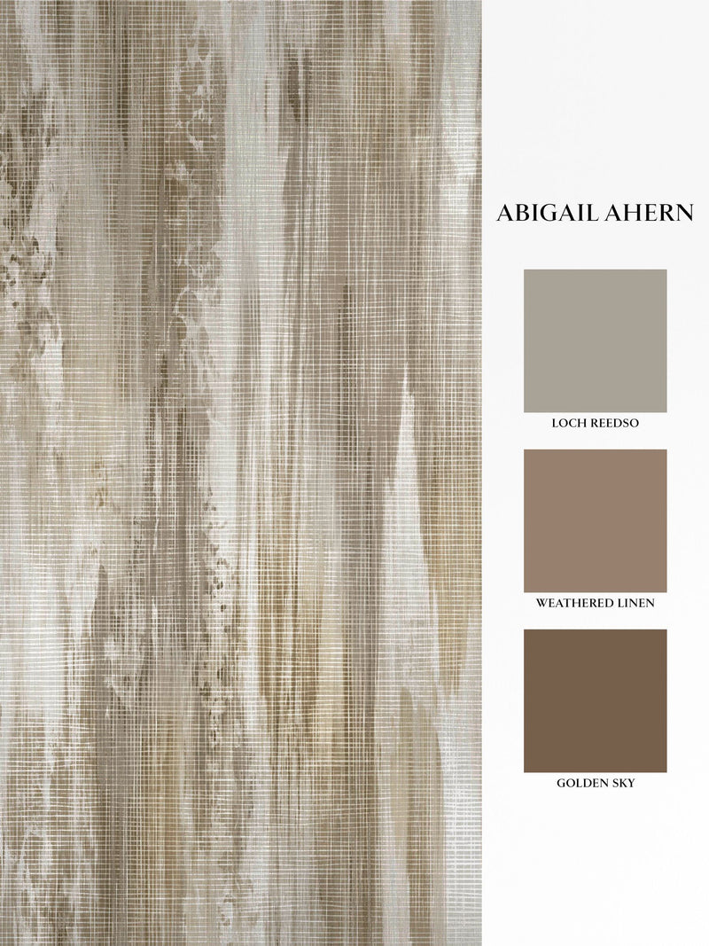 Abigail Ahern Wanderlust Oyster wallpaper sample A4 (British brand)