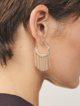 Next Gold Tone Tassel Chain Hoop Pierced Earrings- Buy online at McGrocer