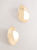 Goldfarbene Bouton-Steck-Ohrringe
