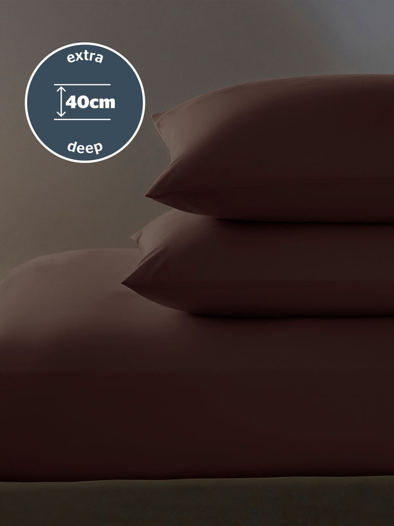 Silentnight Deep Plum fitted sheet 40cm (British brand)