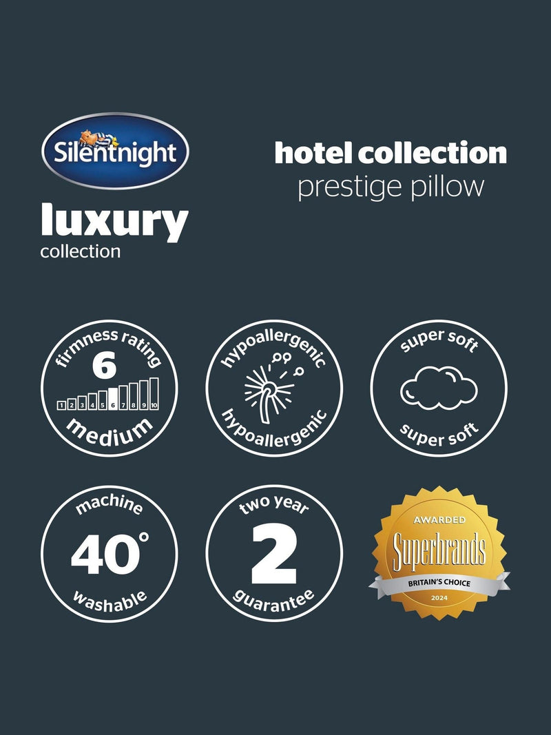 Silentnight Hotel Collection Prestige white pillow (British brand)