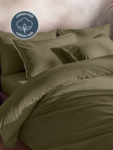 Next Silentnight Sage Cotton Rich T180 Washed Duvet Set- Buy online at McGrocer