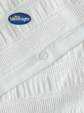 Silentnight White Textured Seersucker Duvet Set (British brand)