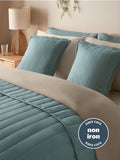 Silentnight blue quilted bedspread 150x200cm, imported from the UK