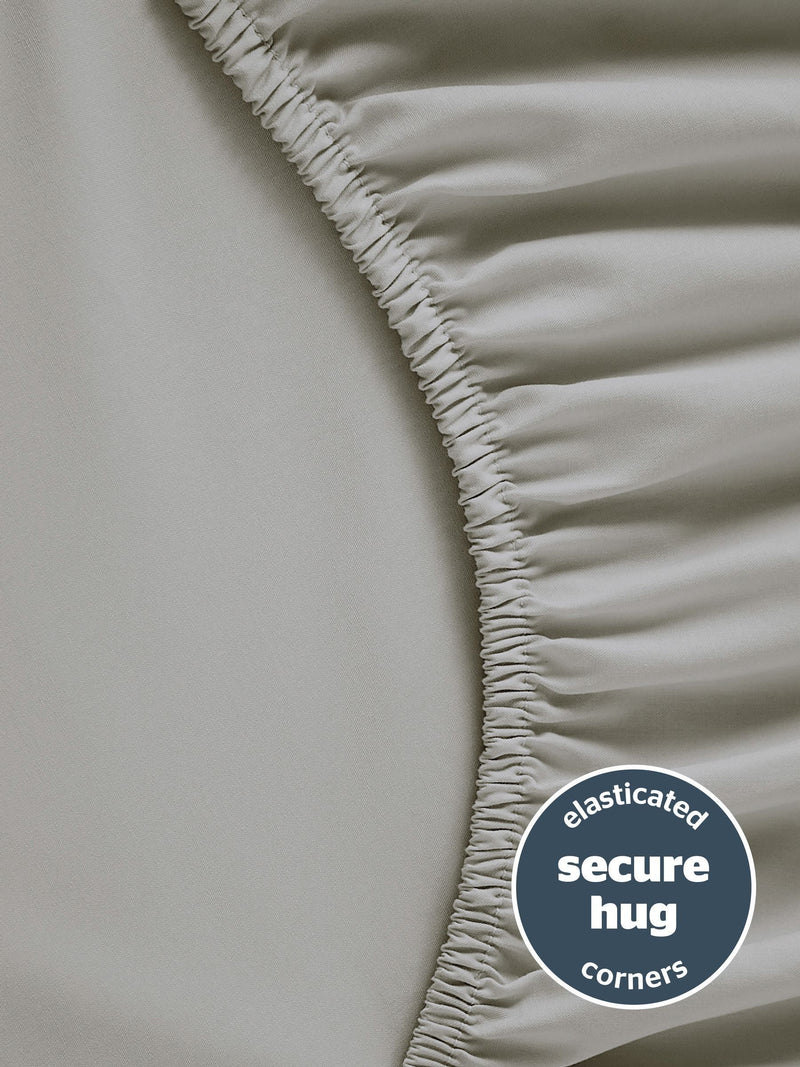 Silentnight light grey pure cotton 40cm extra deep fitted sheet (British brand)
