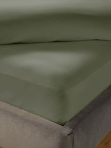 Next Silentnight Sage Pure Cotton Extra Deep Fitted Sheet 40cm- Buy online at McGrocer