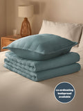 Silentnight blue quilted cushion 45x45cm (British brand)