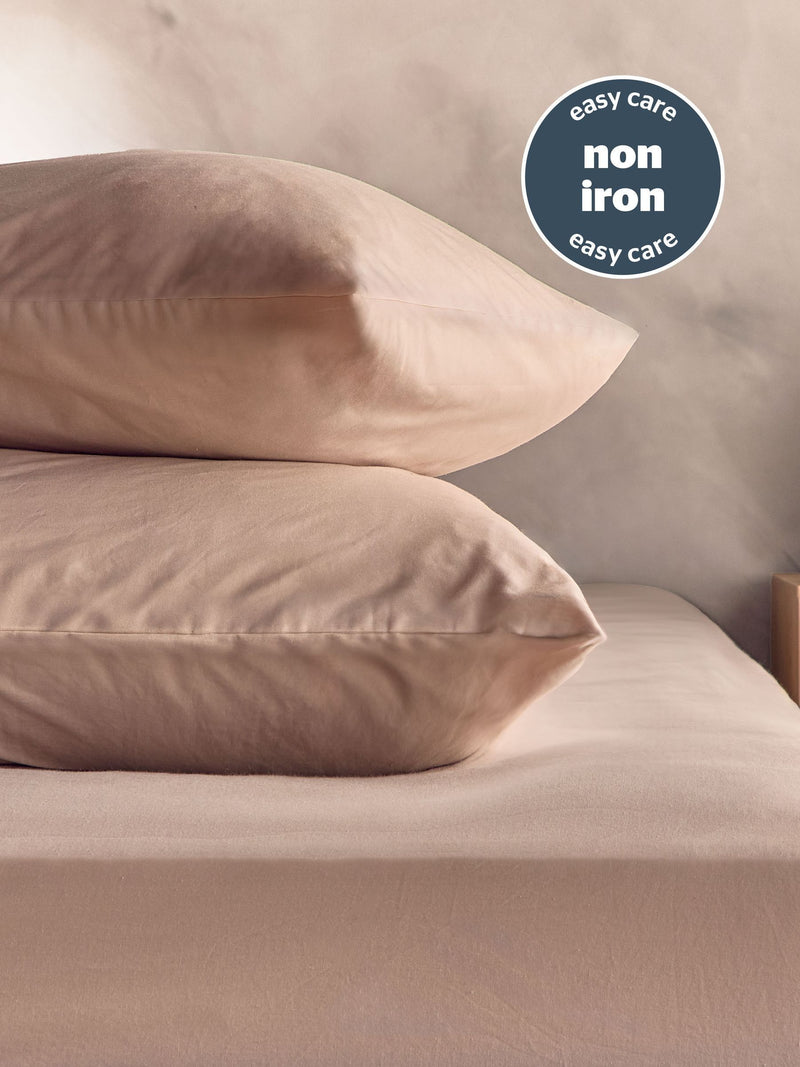 Silentnight Natural Cotton Rich T180 Washed Fitted Sheet (British brand)