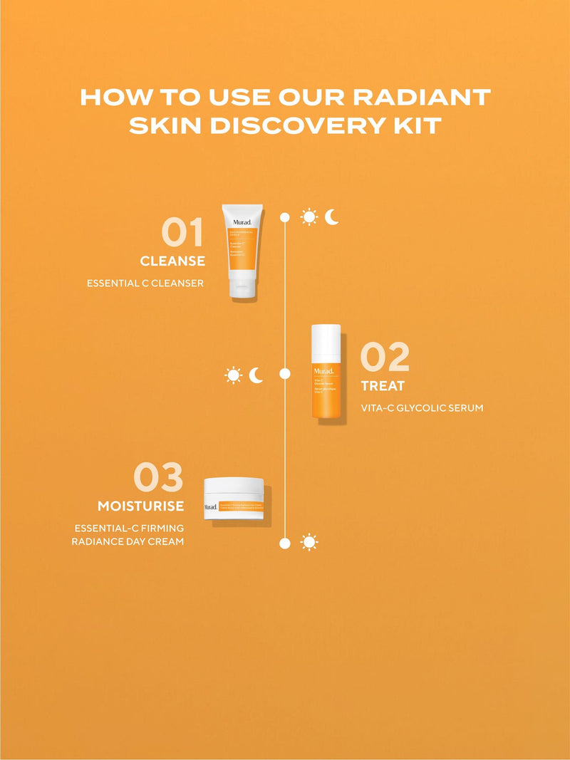 Murad Radiant Skin Discovery Kit, imported from the UK