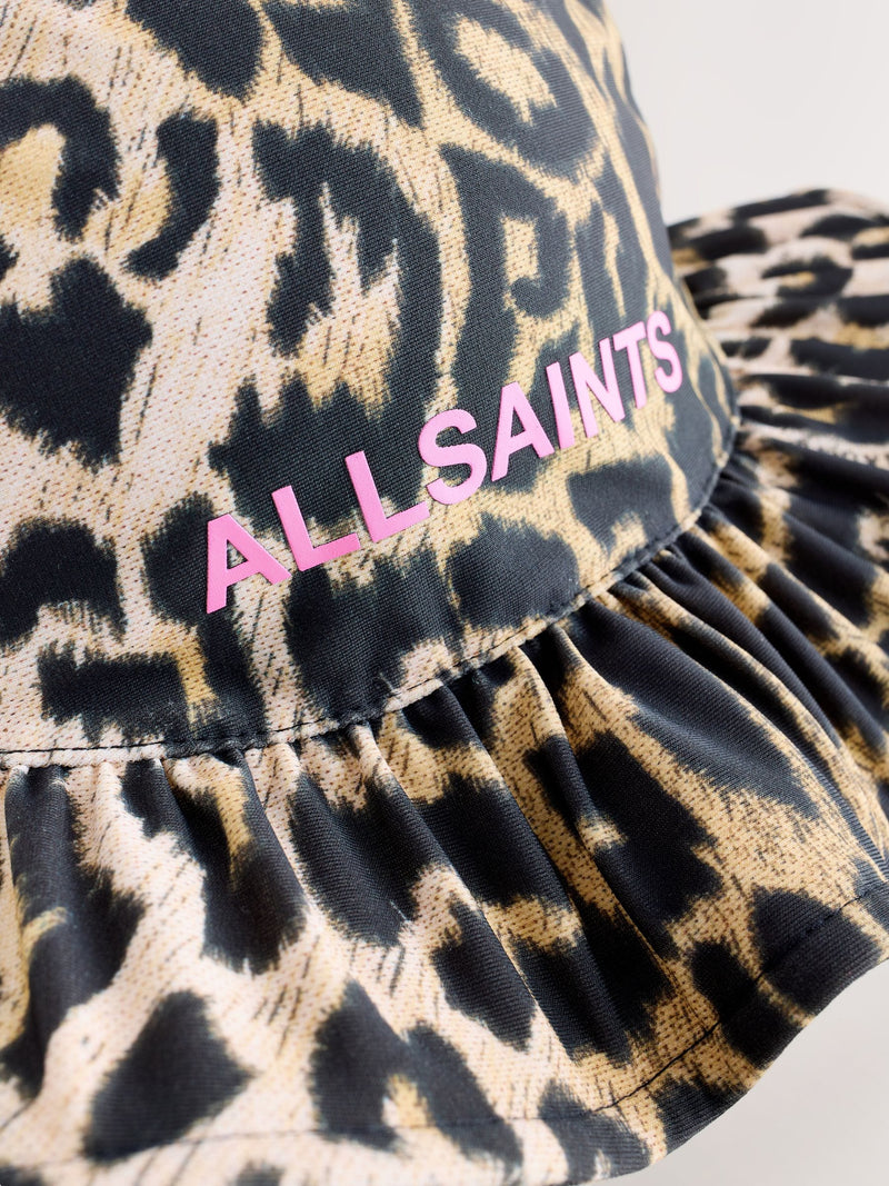 AllSaints leopard logo younger swim hat, UK version