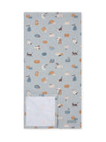 Sophie Allport Soft Teal Paws & Pumpkins table runner 280cm x 35cm (British brand)