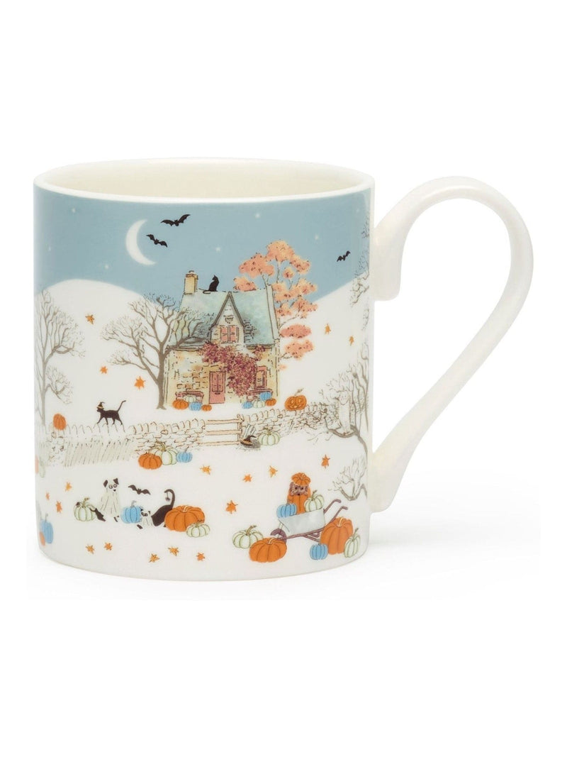 Sophie Allport Soft Teal Paws & Pumpkins mug Standard 275ml (British brand)