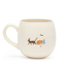 Sophie Allport Soft Teal Paws & Pumpkins stoneware mug 500ml (British brand)