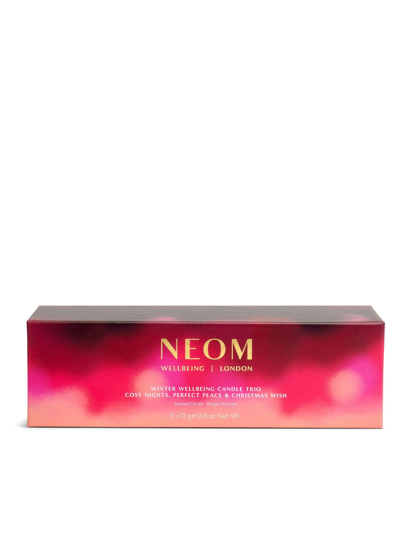 Neom Winter Wellbeing candle trio set 75g (British brand)