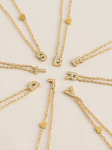 Next Gold Tone Stainless Steel Waterproof Initial Necklace- Buy online at McGrocer