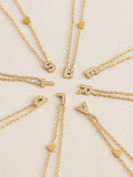 Gold tone stainless steel initial necklace, imported from the UK