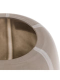 Gallery Home taupe glass striped vase 20cm, UK version