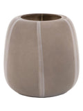 Gallery Home taupe glass striped vase 20cm, UK version