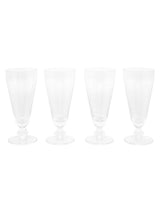 Next Clear Swirl Champagne Flute Glasses Set of 4- Buy online at McGrocer