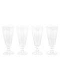 Clear swirl flute glasses set of 4, UK version