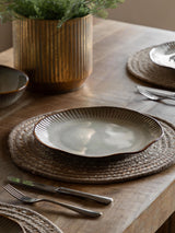 Next Gallery Home Set of 4 Stone Rita Ridged Dinner Plates- Buy online at McGrocer